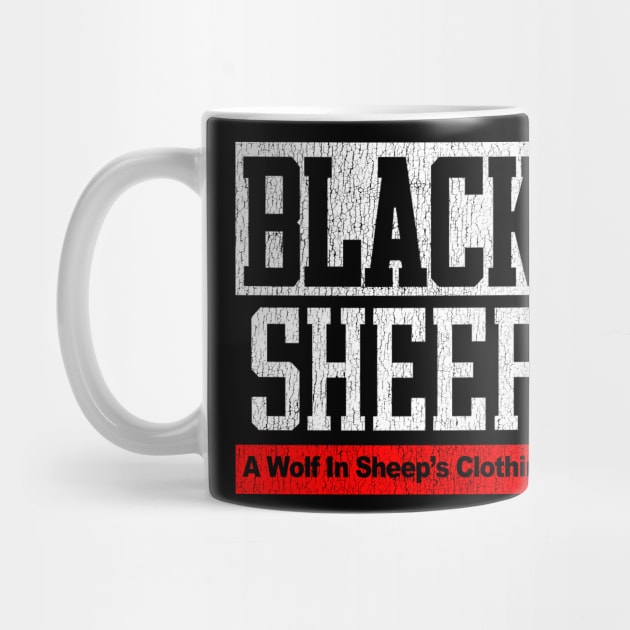 Black Sheep Vintage Rap Group Distressed Wolf In Sheep's Clothing Logo 90's by robotbasecamp